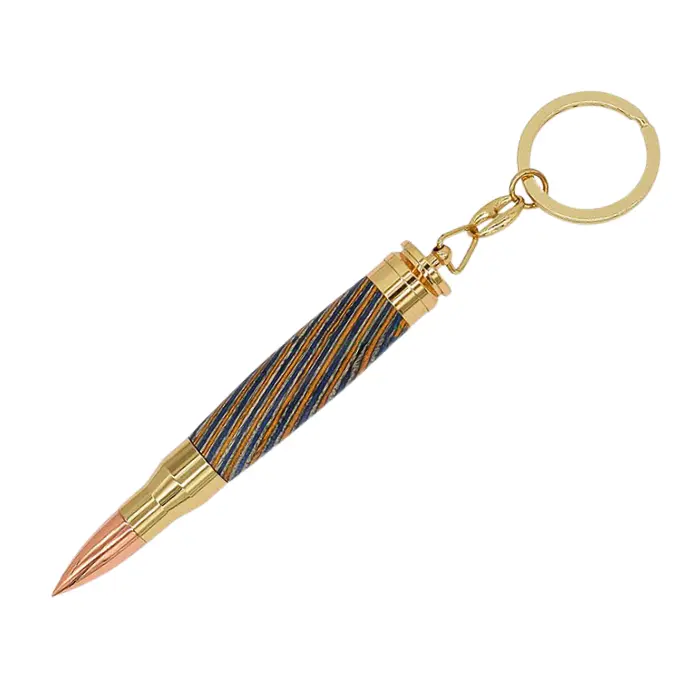 Mécanisme porte-clés Mini Cartouche avec culasse, doré