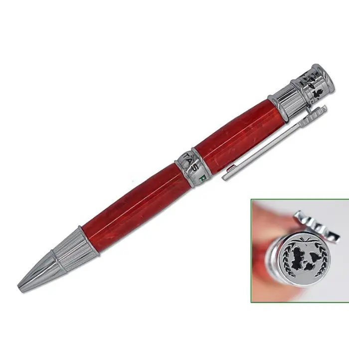 Mécanisme stylo à bille 9,5 mm Laurianne chromé · Gamme Paix
