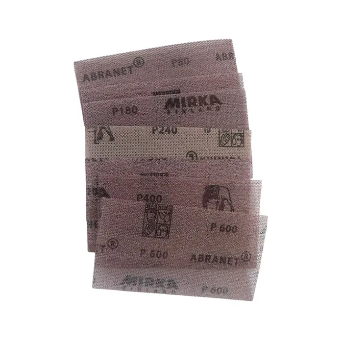 Lot 7 feuilles abrasives Abranet grains 80 à 600