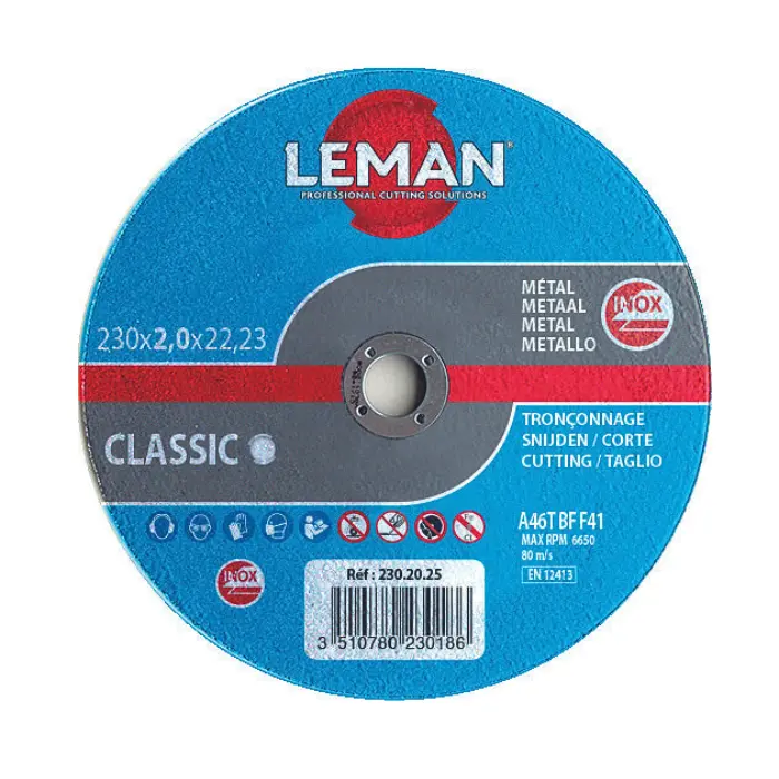 Disque à tronçonner Ø 125 × 1 mm inox et aciers