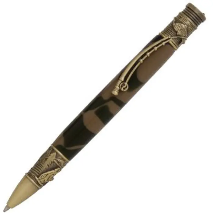 Mécanisme stylo bille gamme pêche Ø 9,5 mm · Marine bronze antique