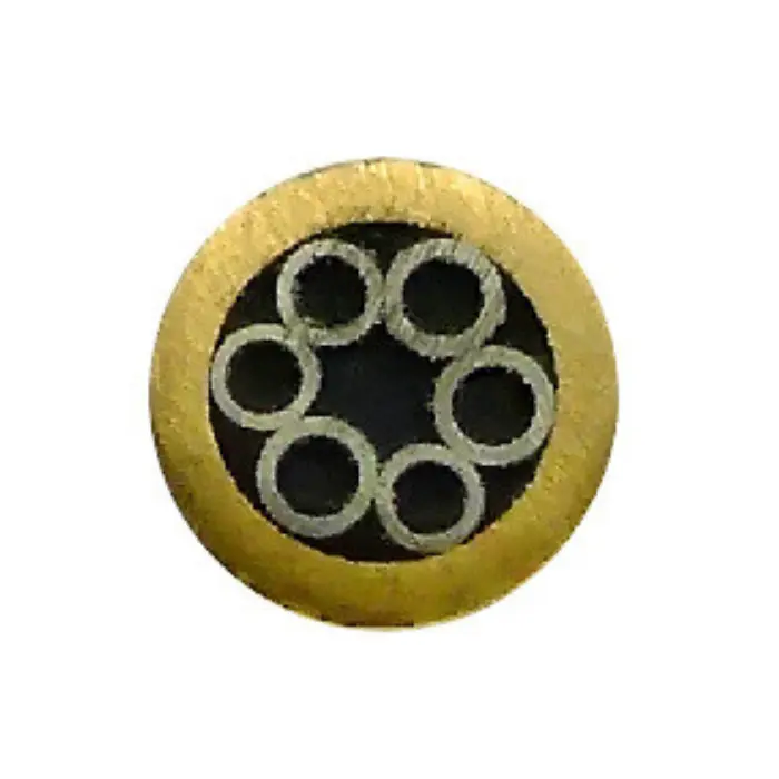 Rivet mosaïque Ø4 × 95 mm laiton/inox noir