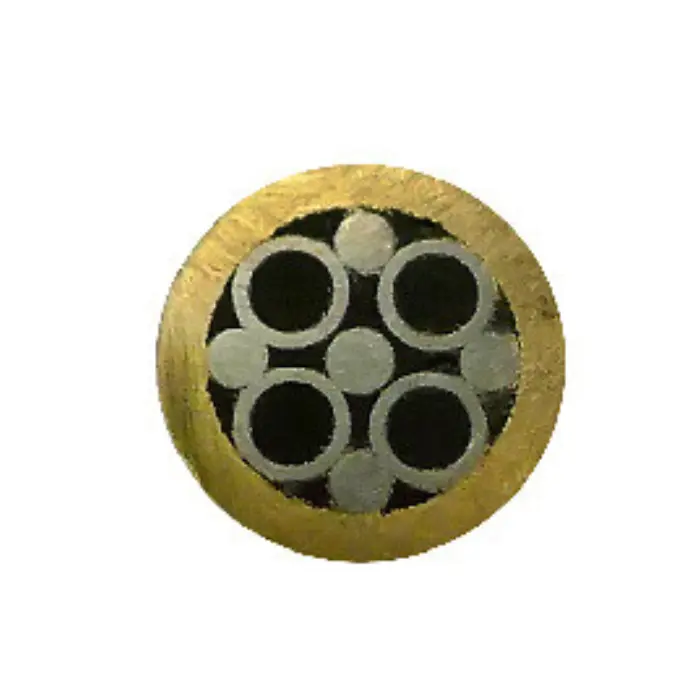 Rivet mosaïque Ø5 x 95 mm laiton/inox noir