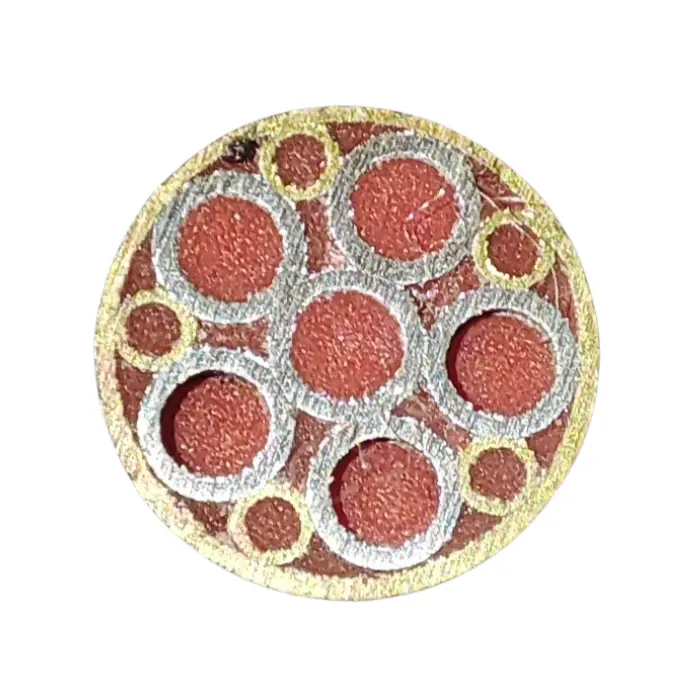Rivet mosaïque Ø6 × 95 mm laiton/inox résine rouge