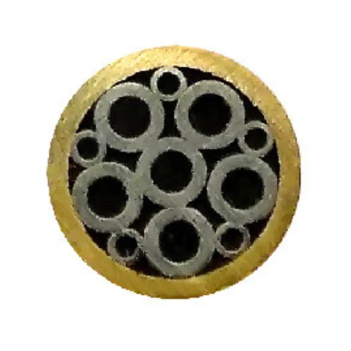 Rivet mosaïque Ø6 × 95 mm laiton/inox noir
