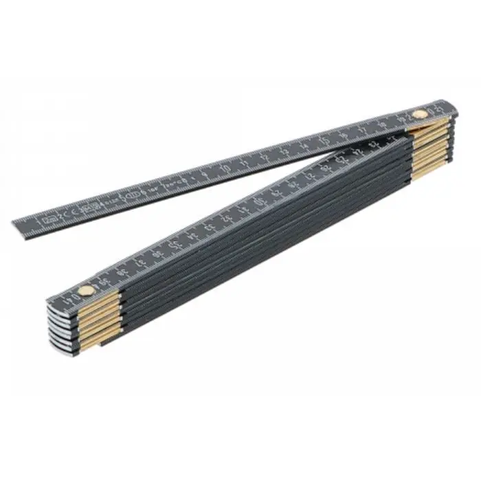 Double mètre pliant alu 2 m 10 branches - Classe III