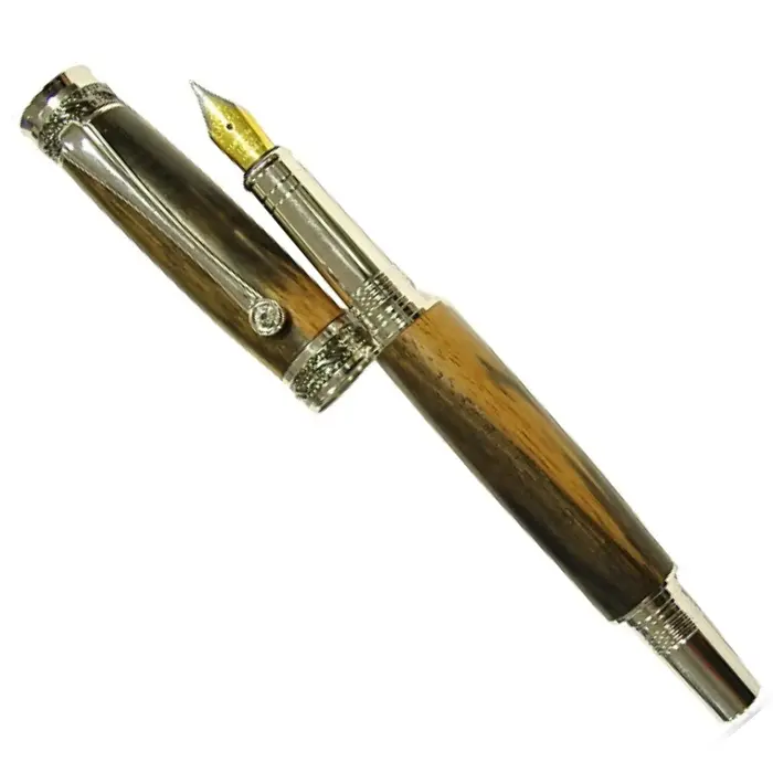 Mécanisme stylo plume Junior Luxe n°2 · PAMELA Chrome Gun Metal