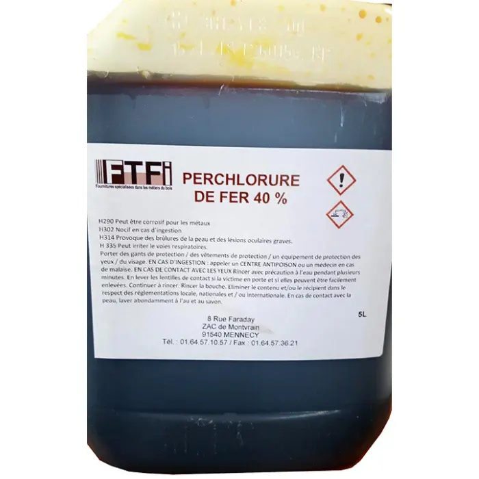 Perchlorure de fer 40% — bidon 5 litres