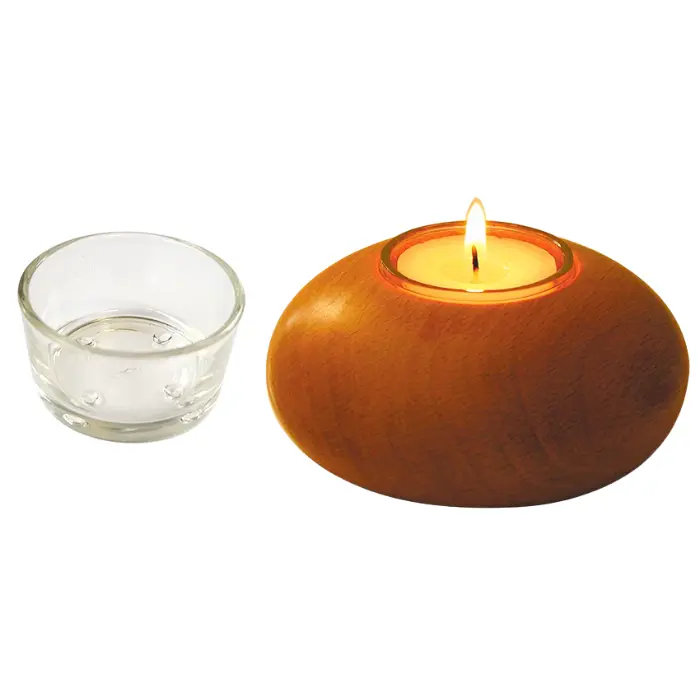 Photophore rond en verre H10 Ø12 cm - Atmosphera