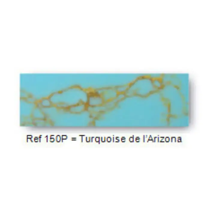 Plaquette pierre reconstituée 105×35×5 mm - Turquoise de l'Arizona
