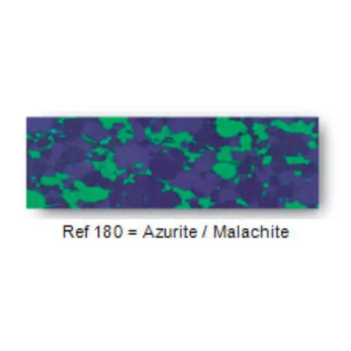 Plaquette pierre reconstituée 105×35×5 mm - "Azurite / Malachite"