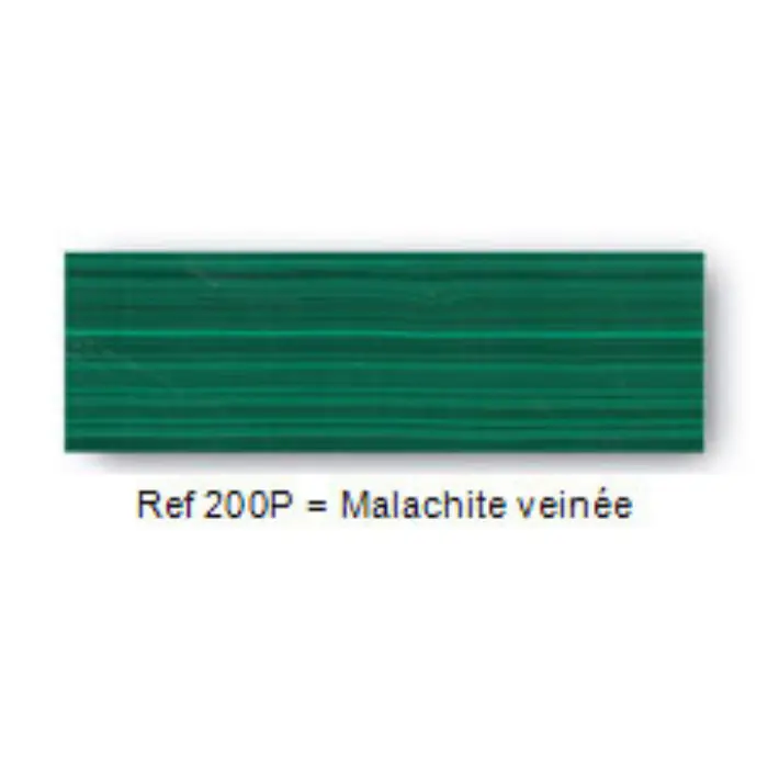Plaquette pierre reconstituée 105×35×5 mm - "Malachite veinée"