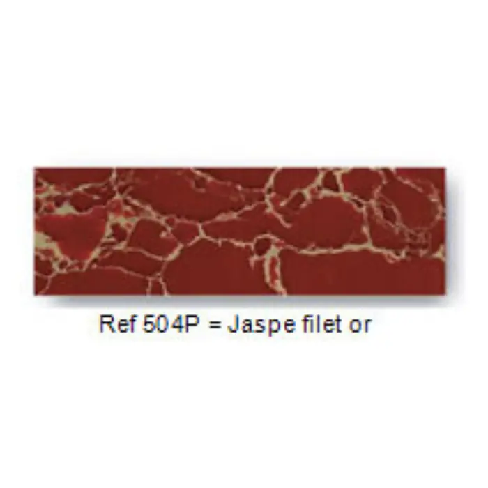 Plaquette pierre reconstituée filets or 105×35×5 mm - Jaspe filet or