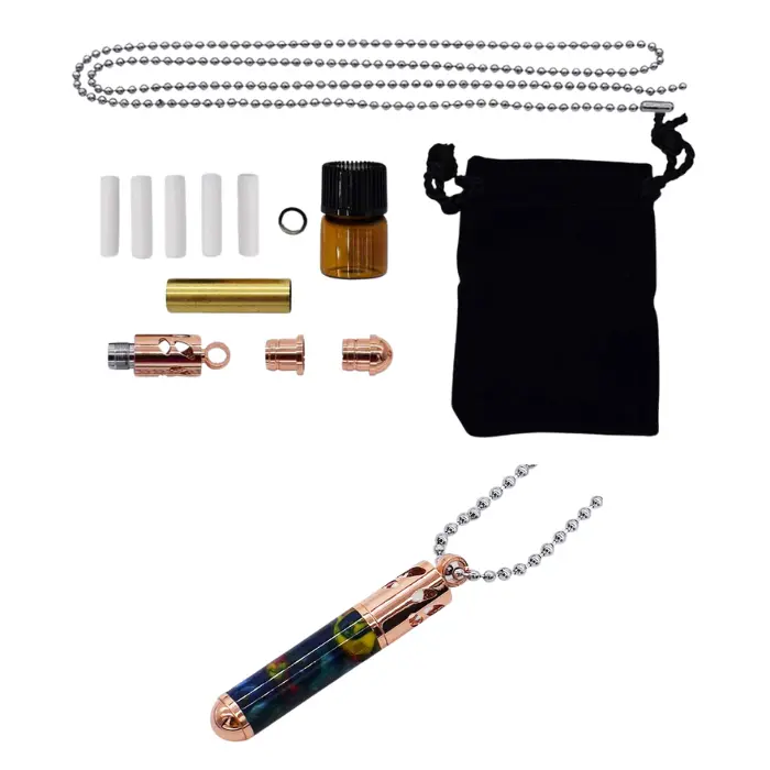 Kit pendentif diffuseur d'huiles essentielles cuivre