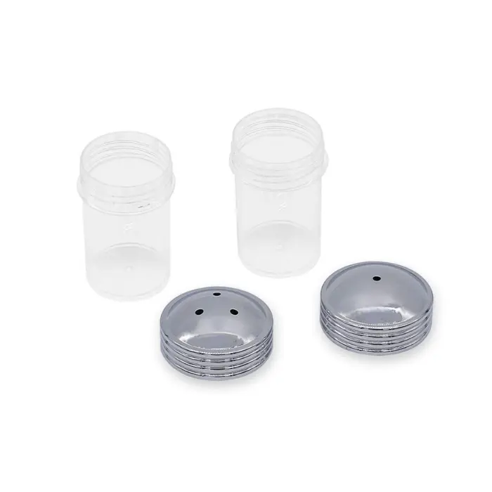 Kit mini salière et poivrière chromé pour tournage