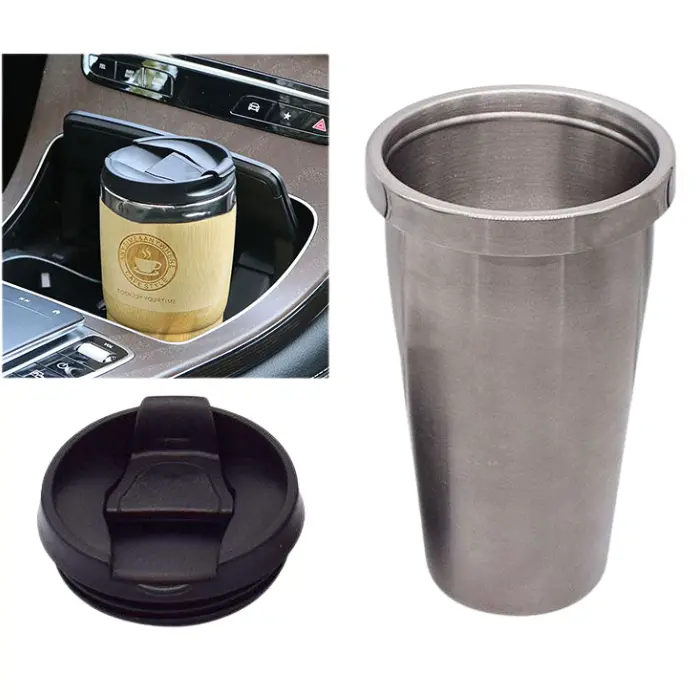 Kit mug de voyage 450 ml en acier inoxydable pour tournage