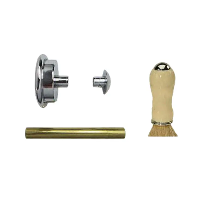 Kit manche blaireau chromé - tube 7 mm, perçage Ø 22,2 mm