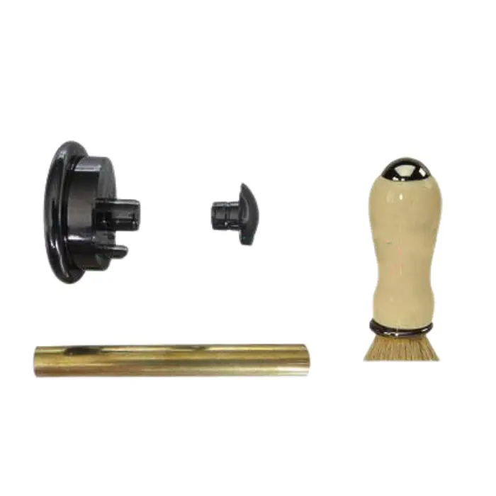 Manche pour blaireau en kit finition gun metal