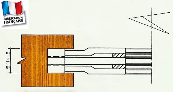 Porte-outils à rainer extensible Ø 120 mm Al 30 · Le Ravageur