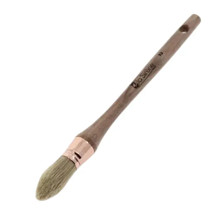 Brosse pouce n° virole cuivre - touffe ficelle orange