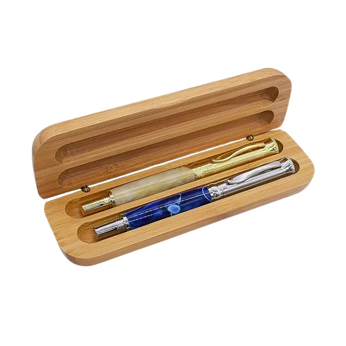 Écrin de rangement pour 2 stylos en bambou
