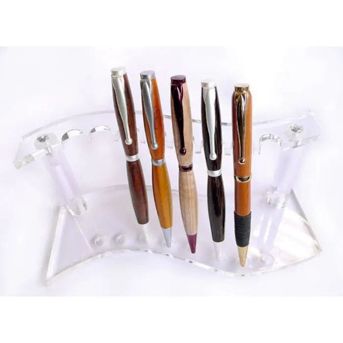 Présentoir polycarbonate 8 stylos vertical