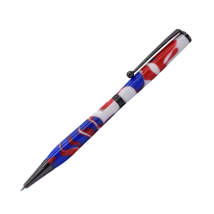 Mécanisme stylo à bille 7 mm gun métal modèle Flora - Déco