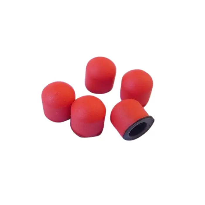 Embouts caoutchouc tactile rouge - Lot de 5