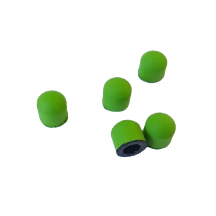Embouts caoutchouc tactile vert - Lot de 5