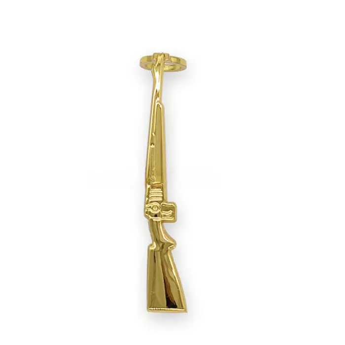 Clip doré forme Carabine pour stylo 7 mm