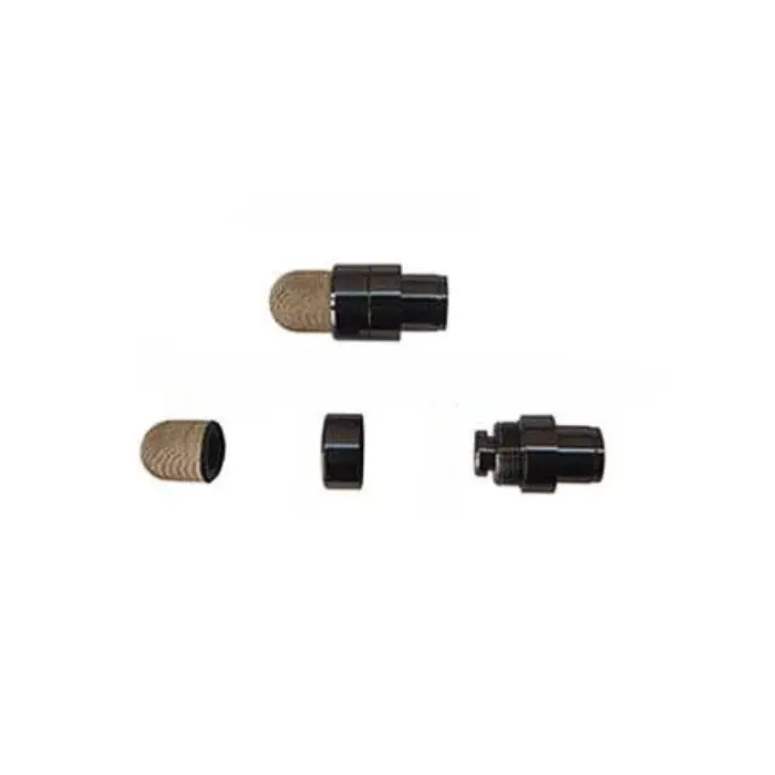 Embout complet tissu cotte de maille gun métal pour tube 7 mm