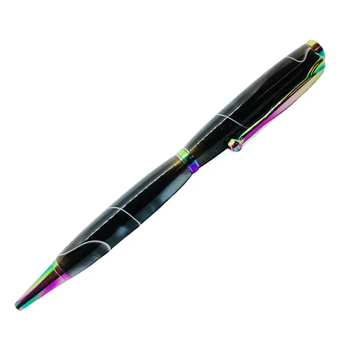 Mécanisme stylo à bille 7 mm, finition anodisée arc-en-ciel - Mathilde