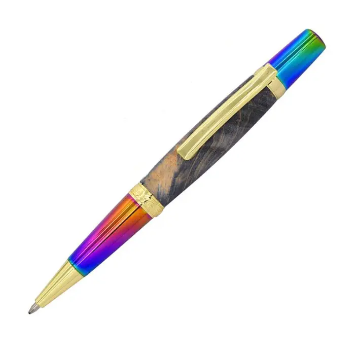 Mécanisme stylo bille Ø 10,5 mm IRIS doré arc en ciel · Gamme RZ56