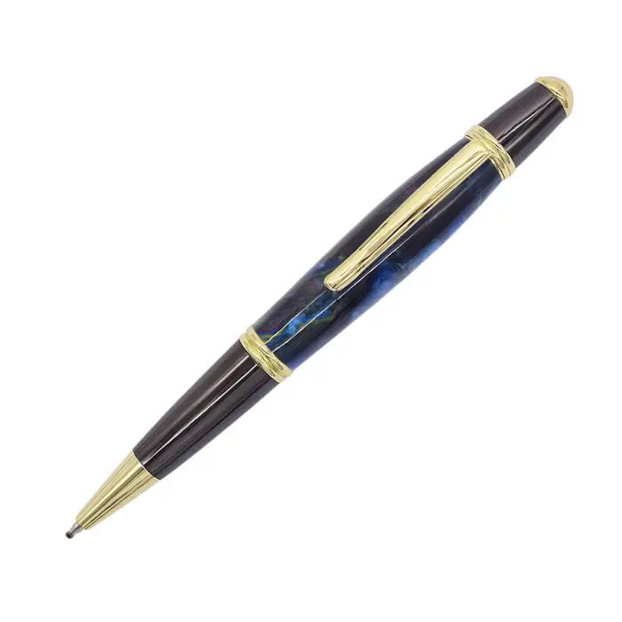 Mécanisme stylo bille Ø 10,5 mm type SIERRA doré/gun métal · Romane