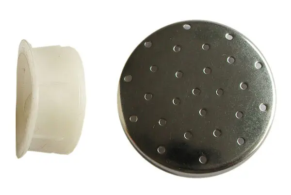 Kit couvercle inox Ø39 mm + bouchon caoutchouc - salière/poivrière