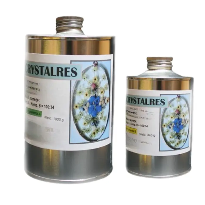 Résine époxy de coulée polymère cristalline 1000g+340g