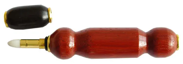 Applique de parfum forme stylo · Doré