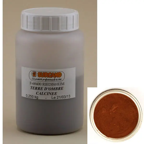 Pigment naturel terre d'ombre calcinée 250 g