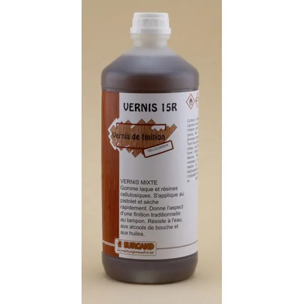 Vernis gomme laque à pistoler ambré brillant 1 L - 15R