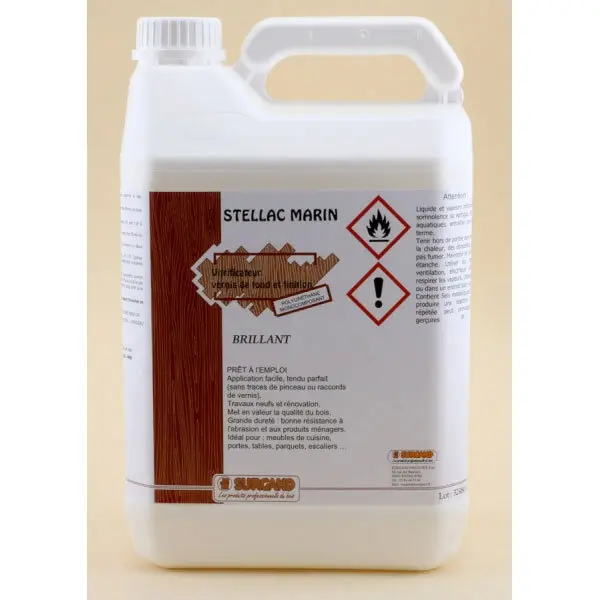 Vernis polyuréthane brillant 5 L - Stellac