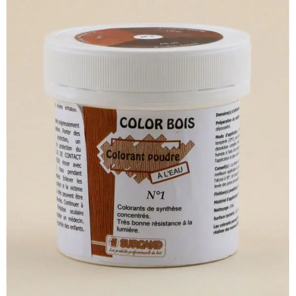 Colorant en poudre hydro - Color bois