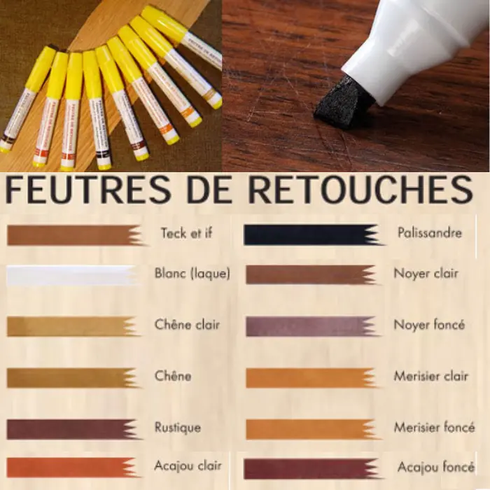 Feutre de retouche teinte pochette de 6