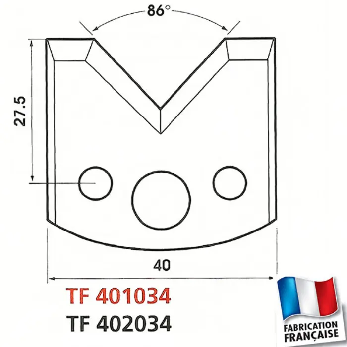 Jeu de 2 fers profilés Ht 40 mm ép. 4 mm