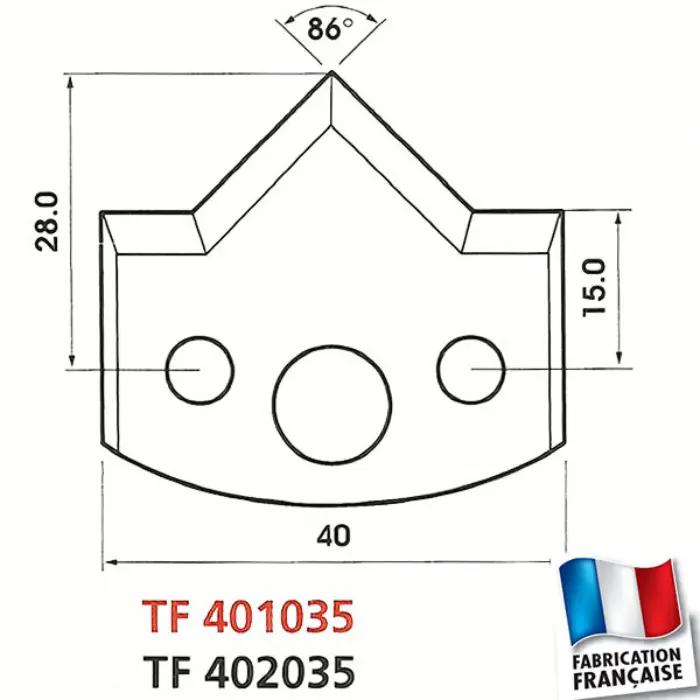 Jeu de 2 fers profilés Ht 40 mm ép. 4 mm