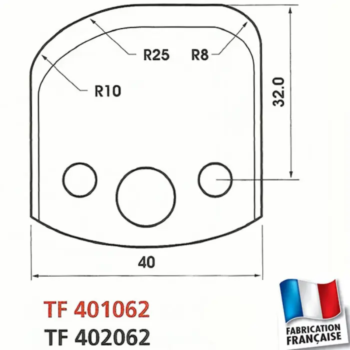 Fers profilés toupie enture 4 mm Ht 40 mm