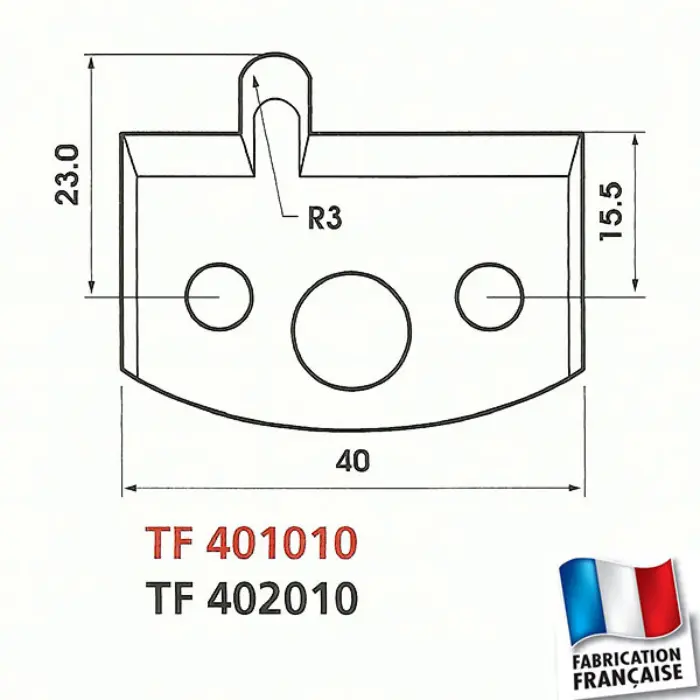 Contre-fers profil/contre-profil Ht 40 mm ép. 4 mm