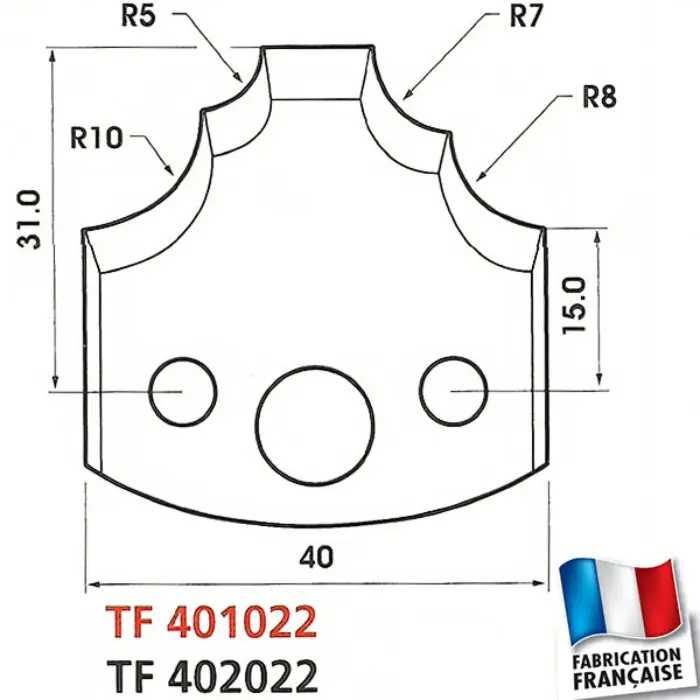 Contre-fers profilés HT 40 mm ép. 4 mm (jeu de 2)
