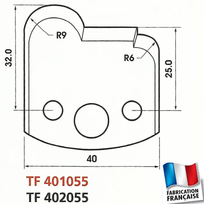 Contre-fers profil/contre-profil Ht 40 mm ép. 4 mm