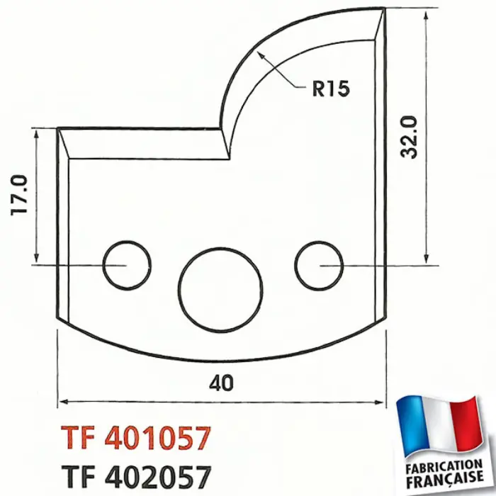 Contre-fers profilés HT 40 mm ép. 4 mm (jeu de 2)
