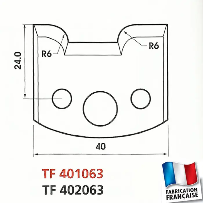 Contre-fers profilés HT 40 mm ép. 4 mm (jeu de 2)